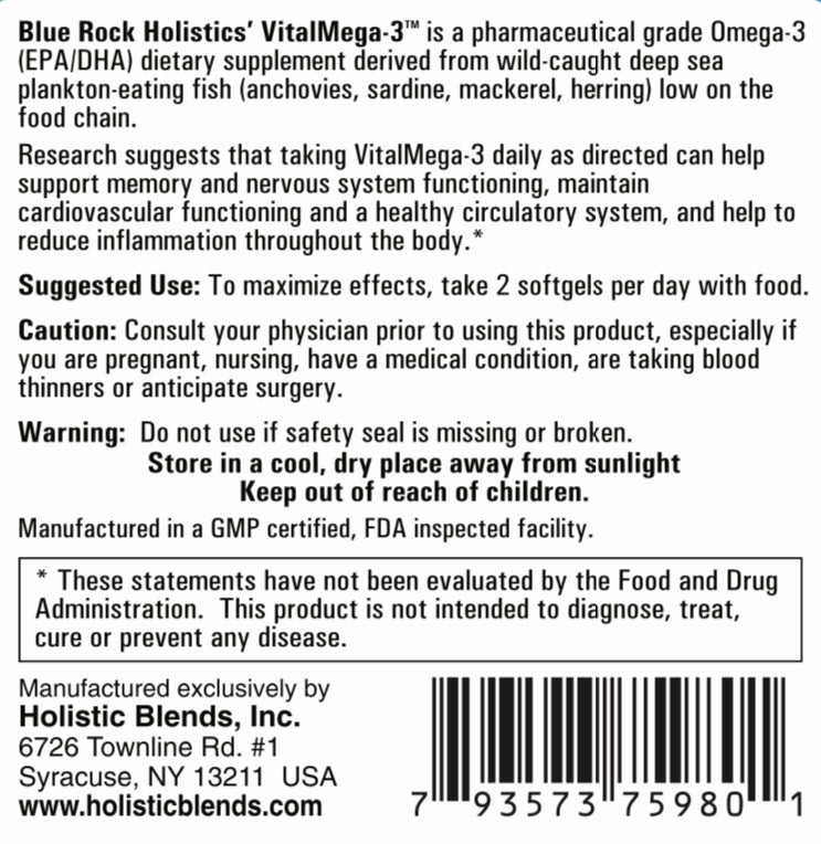 VitalMega-3 Supplement Info- Holistic Blends