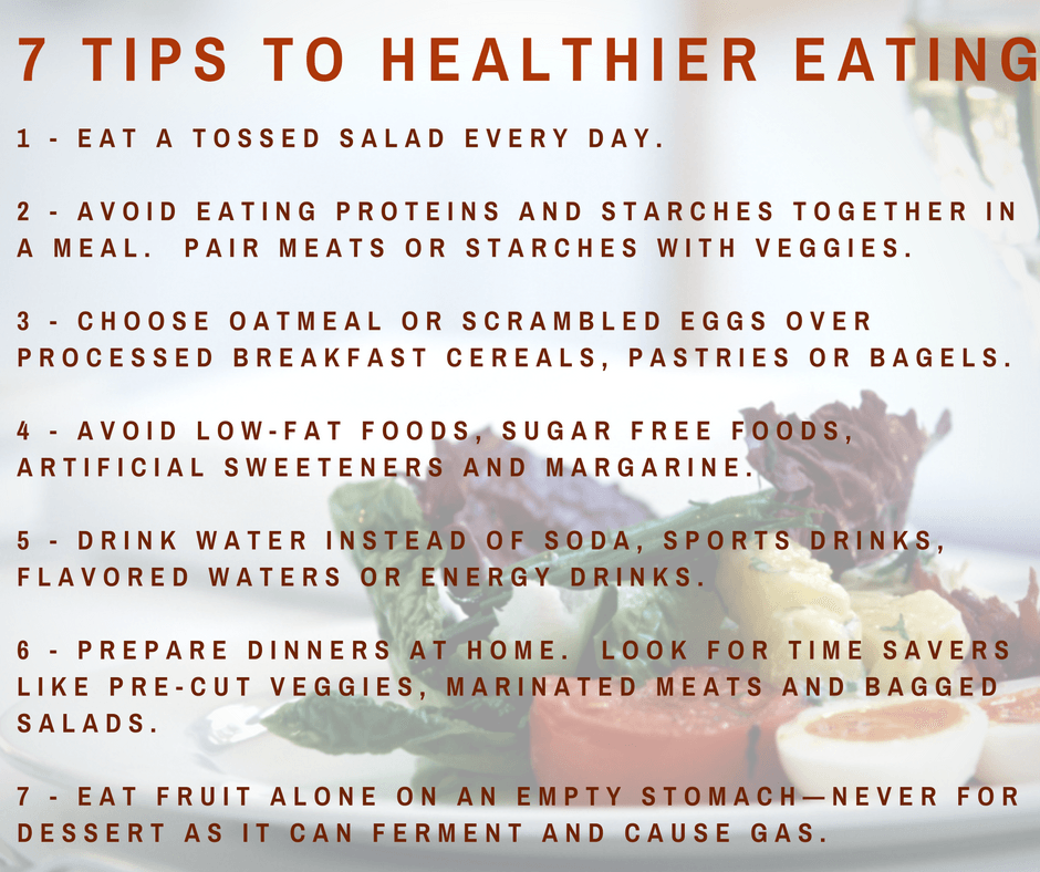 Healthier Tips 7 tips to healthier eating